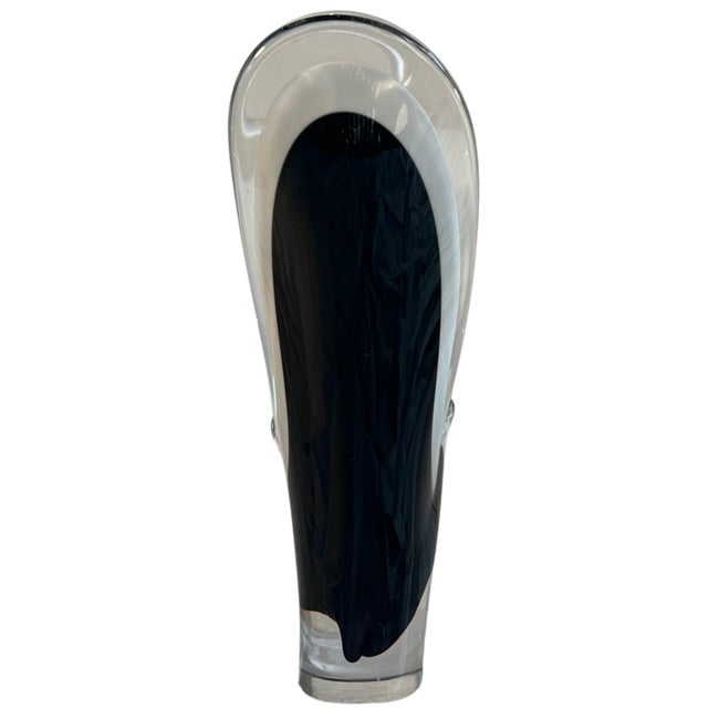 Mid-Century Flygsfors Coquille Art Glass Vase by Paul Kedelv, For Sale - Image 10 of 14
