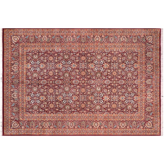 Brown Heritage Pak-Persian Aubergine/Beige Wool Rug - 10'0'' X 14'4'' For Sale - Image 8 of 8