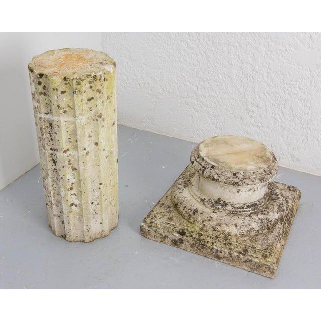 Stone Garden Cement Columns, France, Mid-20th Century, Set of 2 For Sale - Image 7 of 14
