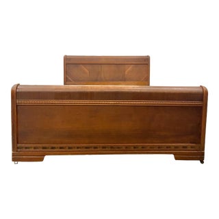 Vintage Full Size Art Decor Style Waterfall Bed For Sale