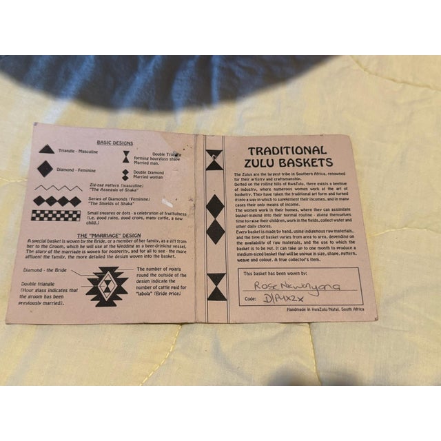 Brown African Zulu Ukhamba Beer Basket – Handwoven Tribal Vessel For Sale - Image 8 of 9