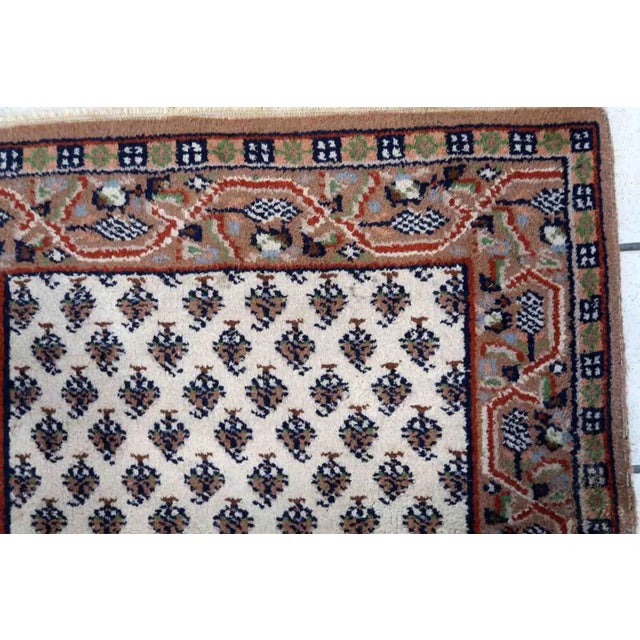 1970s 1970s Handmade Vintage Indian Seraband Rug 2.3' X 4.5' For Sale - Image 5 of 11