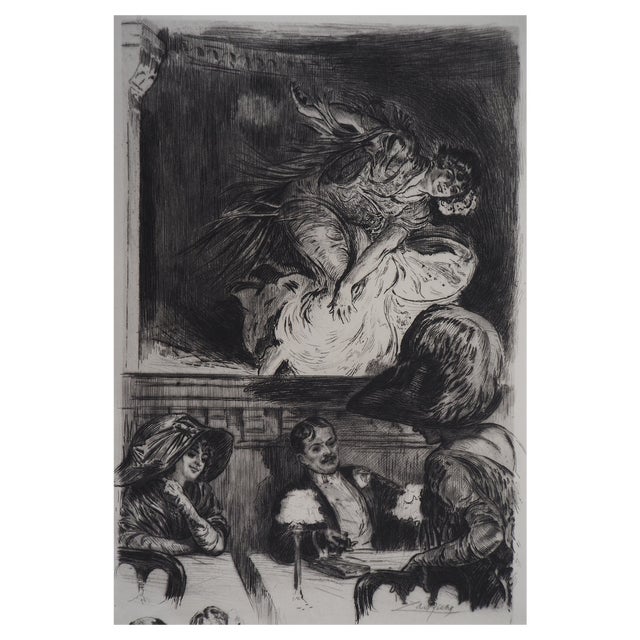 Alméry Lobel-Riche, On the Scene, Original Etching For Sale