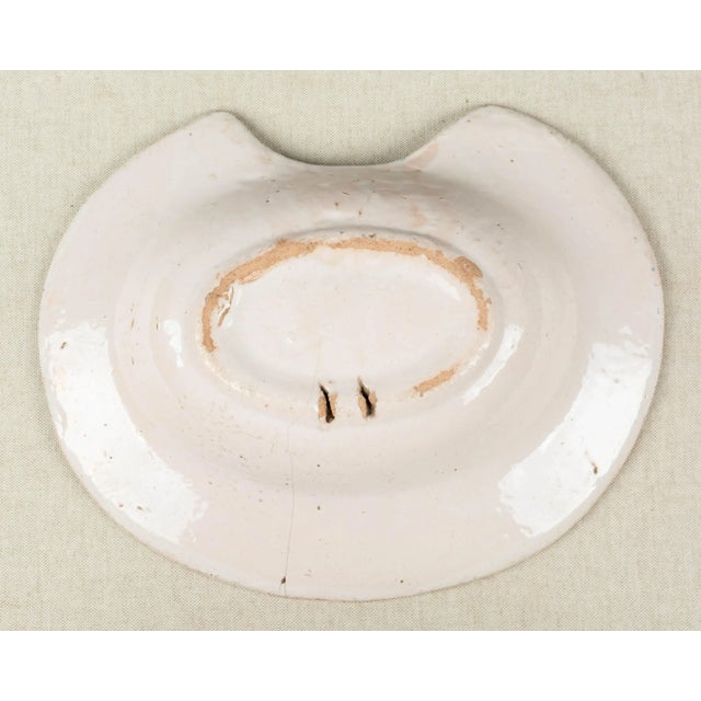 Ceramic 19th Century French Faience Shaving Bowl For Sale - Image 7 of 8