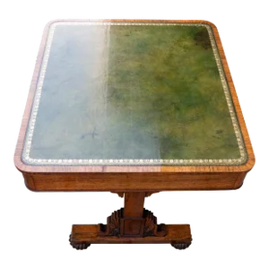 George IV Rosewood Writing Table Signed By Maker