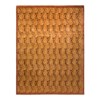 Mogul Collection Hand-Knotted Area Rug - Orange Collection 9' 2" X 11' 9" For Sale