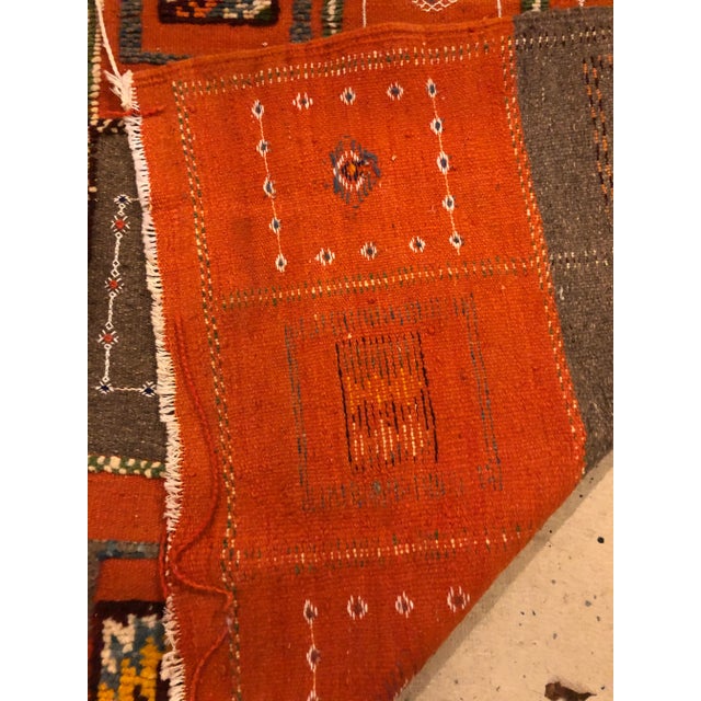 Textile Berber Medium Rug Tribal Handwoven Wool 100% Organic Dye For Sale - Image 7 of 9