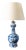 Dutch Blue and White Chinoiserie Garlic Neck Vase Lamp, 1700s For Sale