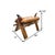 The Vintage Egyptian Wood Camel Saddle Stool Leather Tufted Ottoman with Brass Inlay is a unique and stylish addition to...