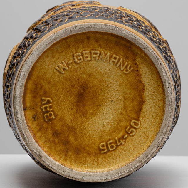 Brown 20th Century German 'W. Germany' Ceramic Vase For Sale - Image 8 of 18