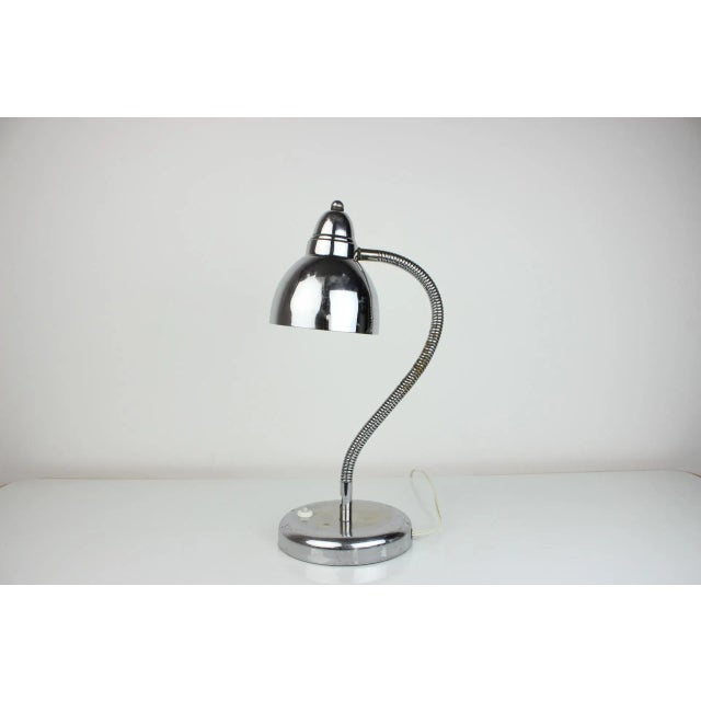 Vintage Table Chrome Lamp, 1950s For Sale - Image 4 of 12