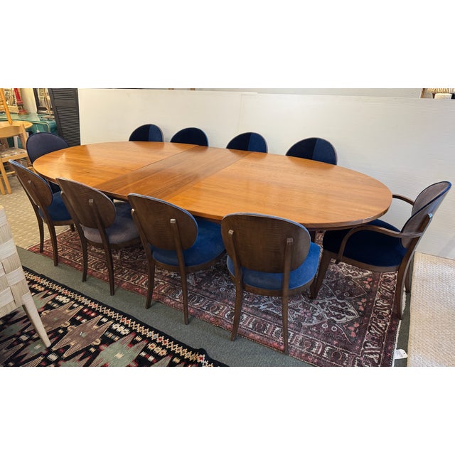 Wood Custom Design Solid Walnut Extension Dining Table For Sale - Image 7 of 13