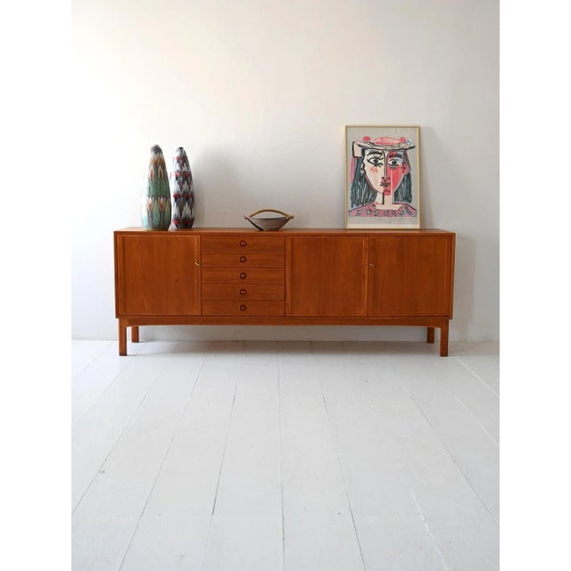 Refined teak sideboard designed by Sven Engström and Gunnar Myrstrand for Skaraborgs Möbelindustri in the 1960s. It...
