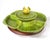 A unique 1950's-60's lazy Susan severing center piece with chicken motif having a pot with lid and a chicken as the...