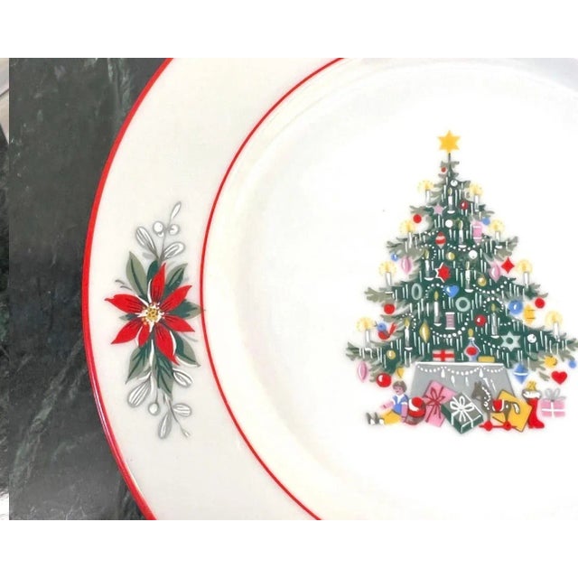 1970’s German Christmas Schumann “noel” Dessert Plates - Set of 14 For Sale In Charleston - Image 6 of 7