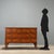 Neoclassical walnut chest of drawers from Piacenza, dating back to the early 18th century. This piece features a front...