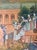 Early 20th Century Large South Indian Pichwai Painting on Silk - Courtship Scene For Sale - Image 4 of 5