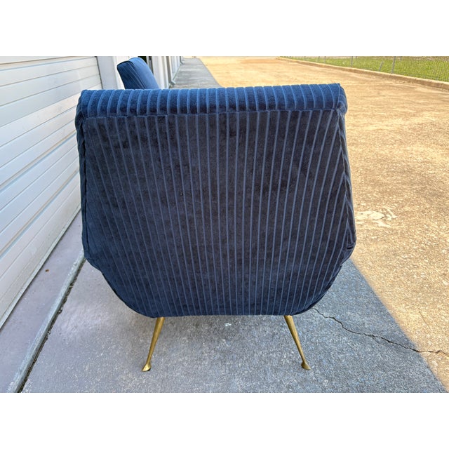 1950s Pair of Italian Modern Gio Ponti Inspired Lounge Chairs For Sale - Image 10 of 14