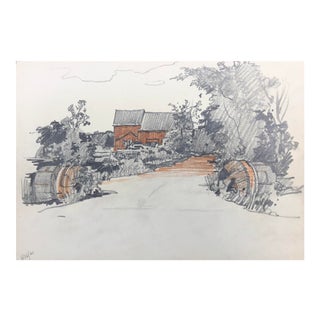 1961 Norman Kent Farm Scene For Sale