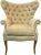 Tufted Wingback Chair in Italian Suede With French Nailheads For Sale - Image 10 of 11