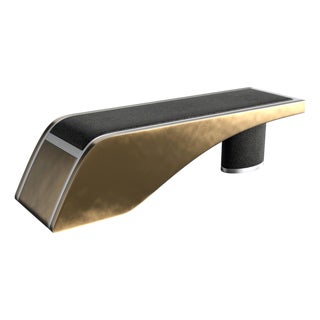 "Segno Di Rasoio" Bench With Bronze, Hand Made For Sale