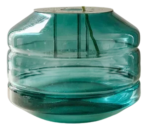Blown-Glass Transparent Vase from SVITANOK