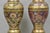 Vintage Brass & Cloisonné Enamel Pink & Blue Jardiniere Urn Table Lamps - Pair For Sale In Philadelphia - Image 6 of 14