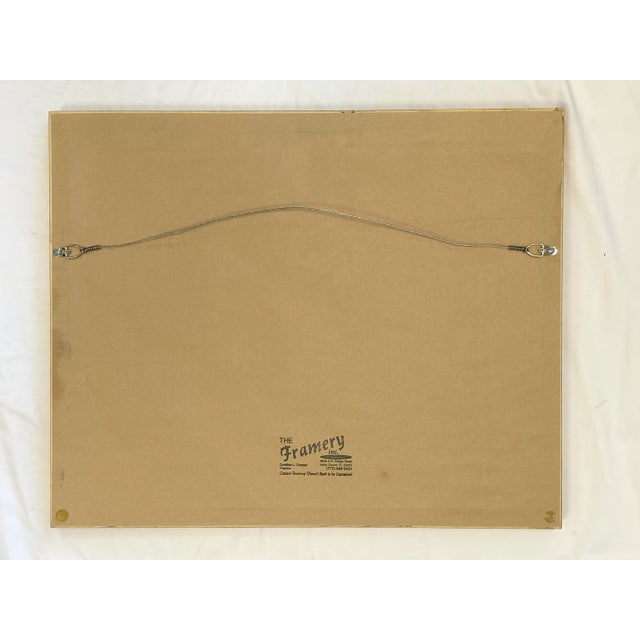 Framed Signed Original Watercolor Portrait of a Playful Terrier at the Beach by Capt Wick Reed For Sale - Image 10 of 12