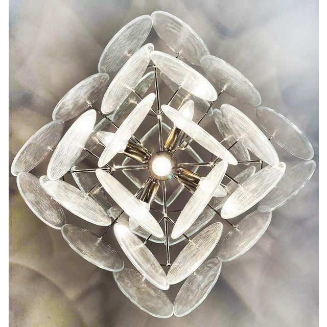 Vintage Italian Murano Chandelier in the style Vistosi, 1970s For Sale - Image 13 of 18