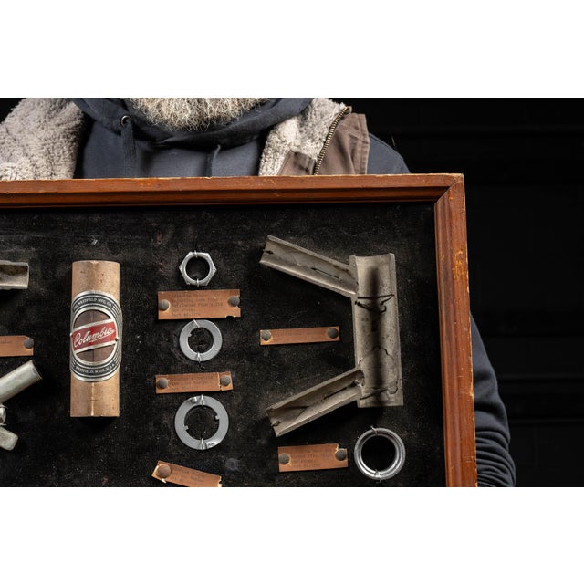 Industrial Columbia Bicycles Framed Parts Salesman Display, C. 1920s For Sale - Image 3 of 11