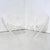Fabulous pair of vintage 1950s orange slice patio chairs. Made of wrought iron with original white paint, these chairs are...