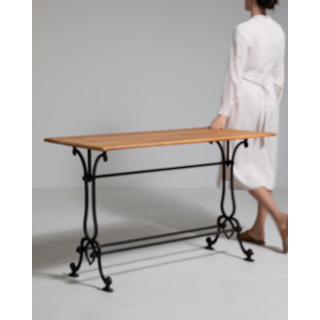 Metal Cast Iron Bistro Table, Antique, France, Early 20th Century For Sale - Image 7 of 14