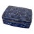Antique Quing Dynasty Chinese Blue and White Porcelain Lidded Wax Stamp Container For Sale