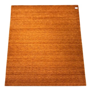 Solid Hand Made Wool Rug For Sale