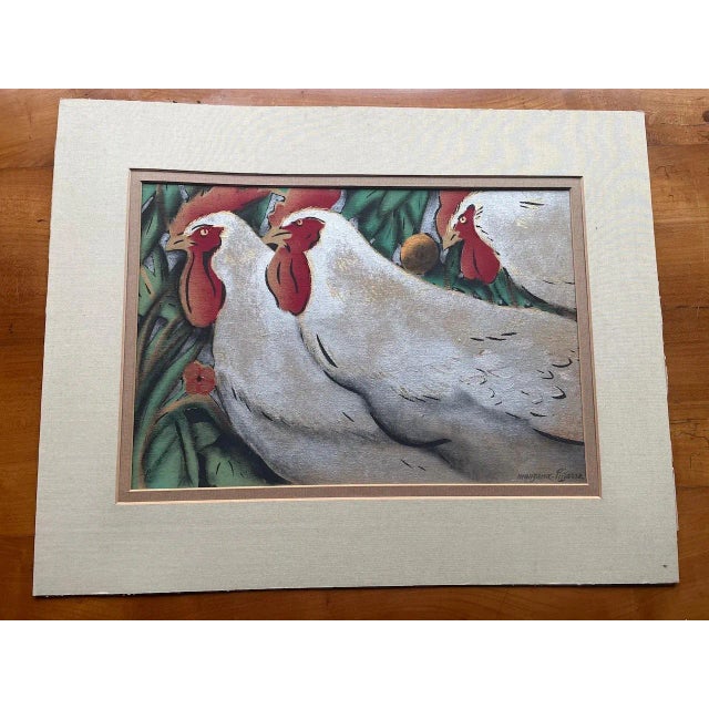 Georges Manzana-Pissarro, Les Coqs, 1920s-1940s, Stencil Print For Sale - Image 9 of 13