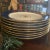 Early 20th Century Set of 12 Spode Copelands Cobalt Dinner Plates, Acid Etched Gold For Sale - Image 5 of 13