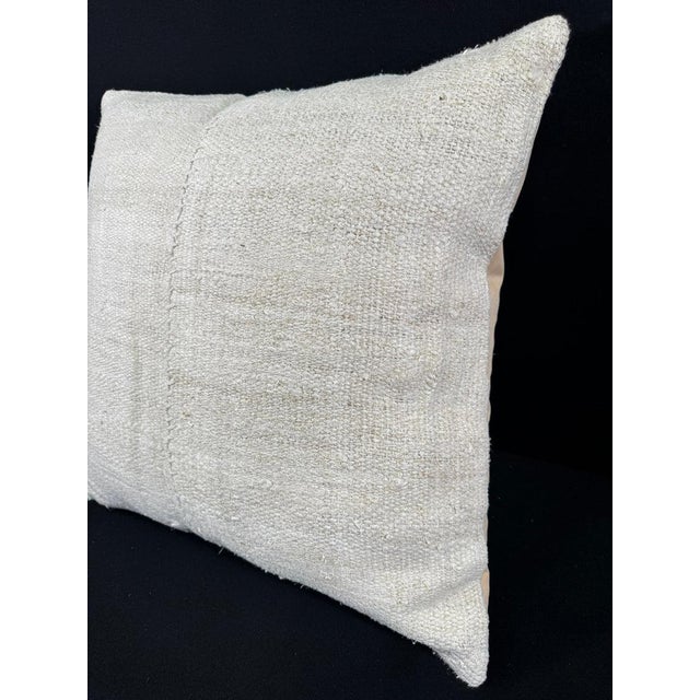 Turkish Hemp Pillow Cushion Natural Beige Pillow Cushion Cover 24"x24" #30372 Enhance your home decor with our Kilim...
