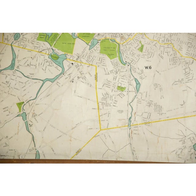 Wood Massachusetts Pull Down School Map For Sale - Image 7 of 12