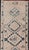 Vintage Turkish Hand Knotted Oushak runner with tribal motifs in blue and soft orange, Keivan Woven Arts / rug TU-MTU-161,...