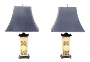 Chinese Porcelain Pagoda Table Lamps - a Pair