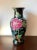 Chinese Late 20th Century Vintage Chinese Porcelain Black Floral Vase For Sale - Image 3 of 10