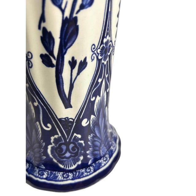 Large Royal Sphinx Blue Garniture Set by Boch Delft, 20th Century, Set of 3 For Sale - Image 10 of 18