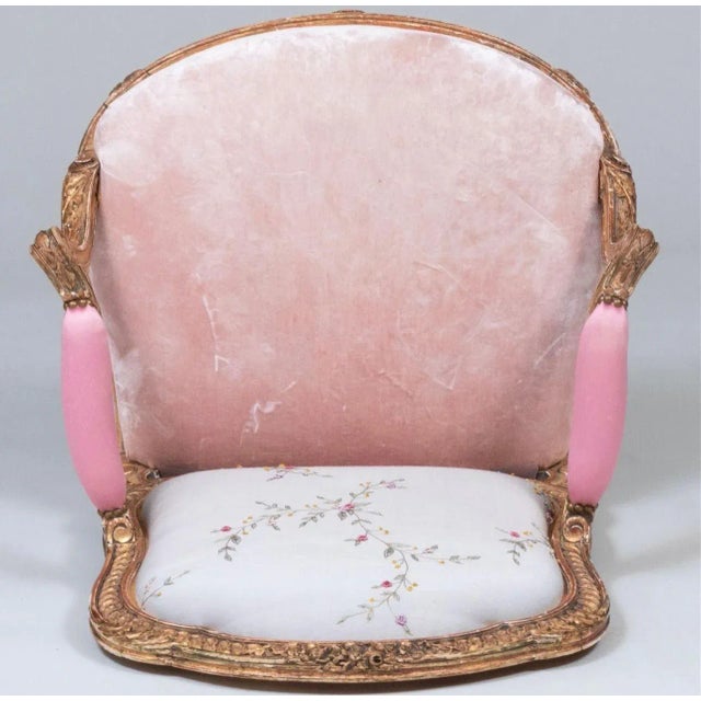 Late 19th Century Louis XV Style Carved Giltwood Armchair For Sale - Image 10 of 12