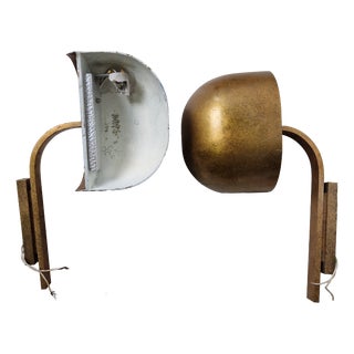 Tilting Wall Lamps in Brass and Bronze by Lumi Milano, 1960s, Set of 2 For Sale