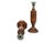English Oak Candlesticks With Ornate Cups, Pair For Sale - Image 4 of 5