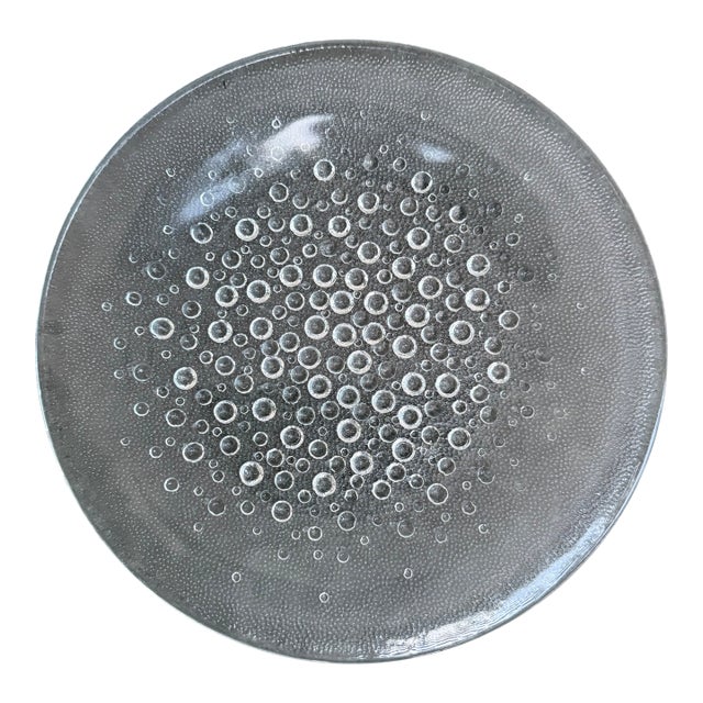 Vintage Drost Jan Sylwester Asteroid Plate 9 3/4" Polish Zabkowice Art Glass For Sale