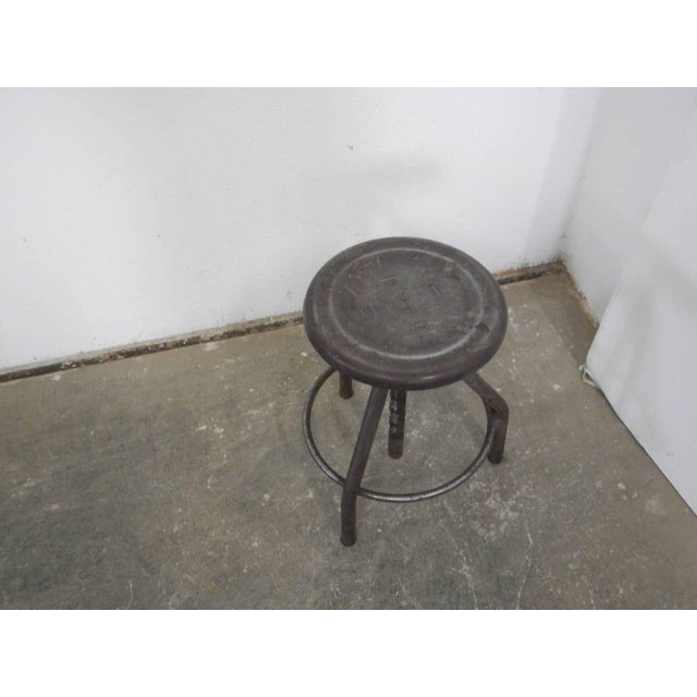 Iron Workshop Stool, 1950s For Sale - Image 11 of 11