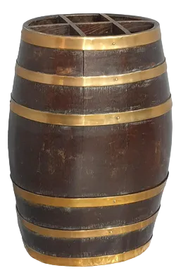 Oak Brass Bound Barrel Stick Stand