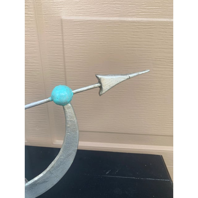 Vintage Neoclassical French Country Metal Garden Armillary Sundial For Sale - Image 4 of 11