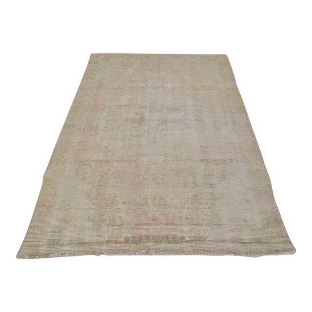 1960s Oushak Anatolian Tribal Carpet For Sale